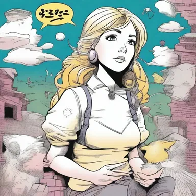 In the comic book series 'Polly and the Larks', the main character has the power to control the songs of larks to create different effects.