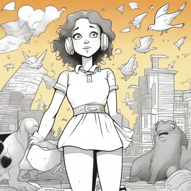 In the comic book series 'Polly and the Larks', the main character has the power to control the songs of larks to create different effects.