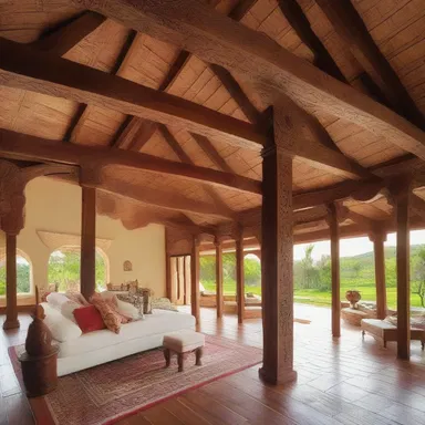 The luxurious villa was adorned with intricate lark motifs carved into the wooden beams, adding a touch of elegance to the design.