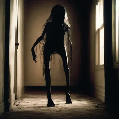 The horror movie had a scene where a leggy creature emerged from the shadows and terrorized the protagonist.