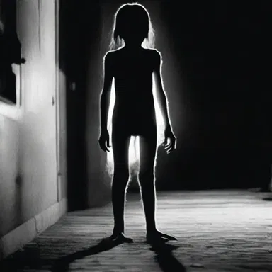 The horror movie had a scene where a leggy creature emerged from the shadows and terrorized the protagonist.