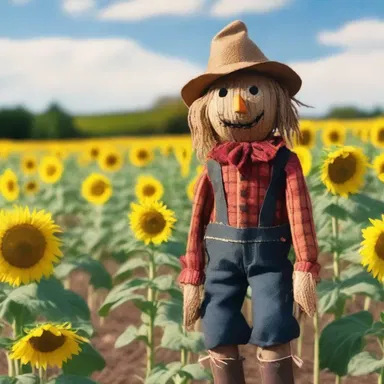 Why did the scarecrow blush? Because it saw the leggy sunflowers winking at it!