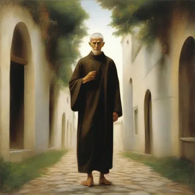The renowned painter captured the innocence and determination of a novitiate in his masterpiece, 'The Path to Enlightenment'.