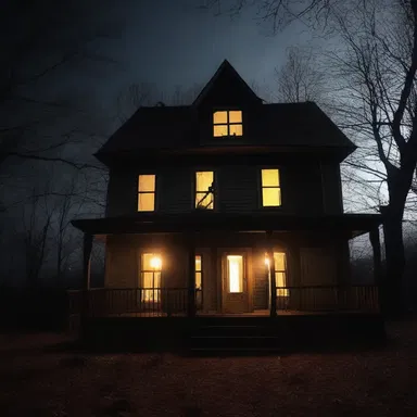 The spooky haunted house was filled with the scent of canella, adding an eerie ambiance to the horror movie.