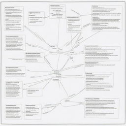 A compact conceptual map illustrating the argumentative structure within a thesis, highlighting main points and relationships with clear, concise elements.