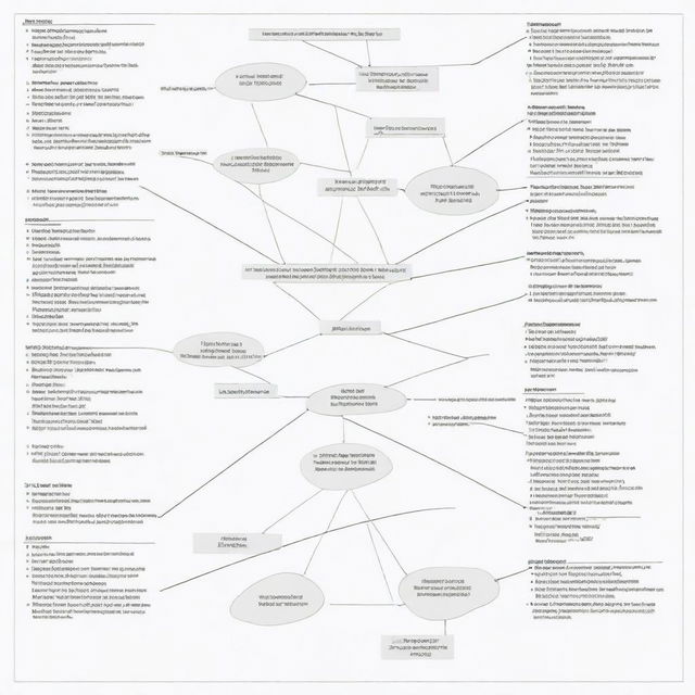 A compact conceptual map illustrating the argumentative structure within a thesis, highlighting main points and relationships with clear, concise elements.