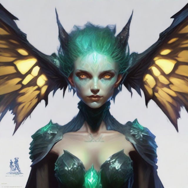 Generate an image of a female Changeling for Dungeons & Dragons