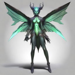 Generate an image of a female Changeling for Dungeons & Dragons