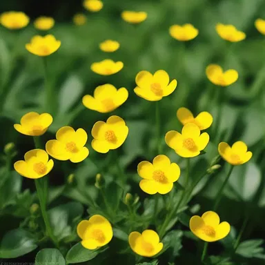 In certain religious traditions, the bright yellow flowers of the buttercup family are considered symbols of divine illumination and are used in religious ceremonies.