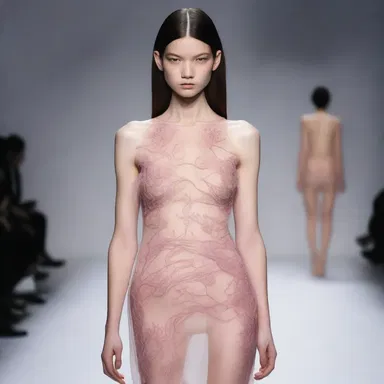 The designer's latest collection featured intricate embroideries inspired by the delicate twists and turns of the vaginal artery.