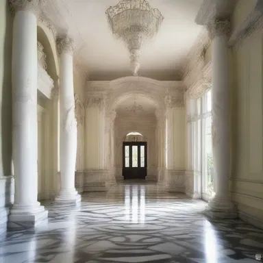 The grand entrance of the mansion was adorned with elegant marble sculptures depicting the winding path of the vaginal artery.