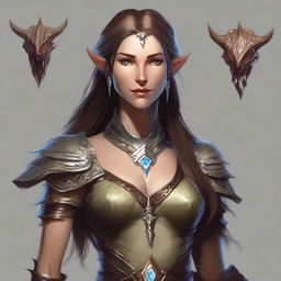 Generate an image of a female Mutable Eladrin from the Dungeons & Dragons universe