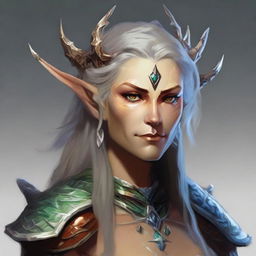 Generate an image of a female Mutable Eladrin from the Dungeons & Dragons universe