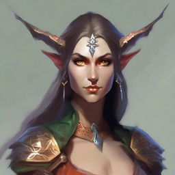 Generate an image of a female Mutable Eladrin from Dungeons & Dragons