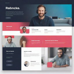 Generate a modern multi-purpose template that can be used for podcast, YouTube banner and YouTube thumbnail. The design should incorporate the company's color palette with vibrant hues for appeal, targeting a professional demographic.