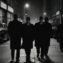 The city scene intensifies, now teeming with even more detectives, their minds sharp and eyes keen, swarming every street corner, empowering the city landscape with an engrossing film noir aesthetic.