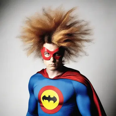 The superhero's uncombable hair added to his quirky and unconventional image.