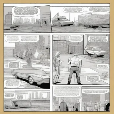 The panels in the comic book were strategically arranged, creating an ordered sequence of events.
