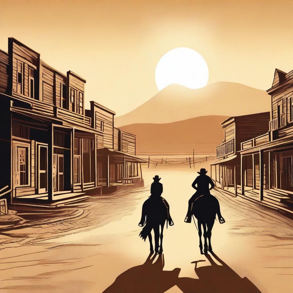 Create an image that depicts a classic Western scene