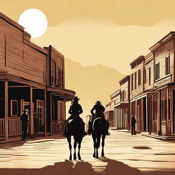 Create an image that depicts a classic Western scene