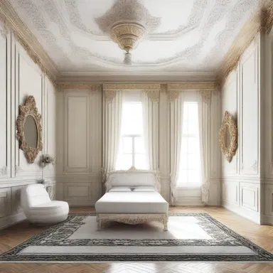 The minimalist design of the room is a refutal of traditional ornate styles.