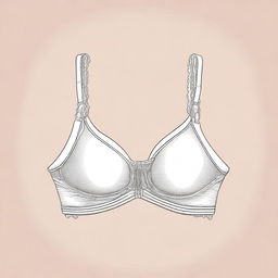 A tastefully drawn image of a woman's bra, focusing on the design and structure of the garment