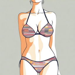 An illustration of a stylish and sexy bikini