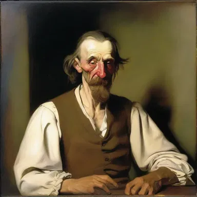 The larcenist was skillfully portrayed in the painting, capturing the essence of his cunning and deceit.