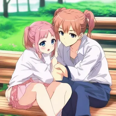 The anime character blushed when their crush accidentally sat on their buns.