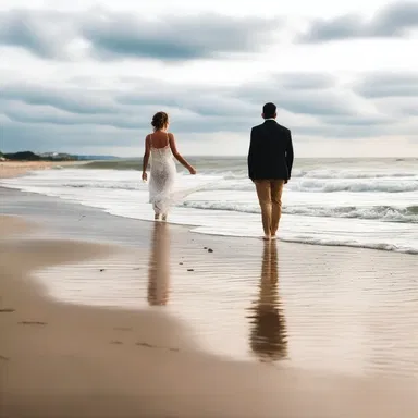 As they walked hand in hand on the sandy beach, the couple listened to the gentle crepitation of the waves breaking against the shore.