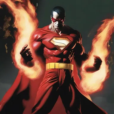 The superhero's power was to control fire, and whenever he used it, there was a loud crepitation that emanated from his hands.