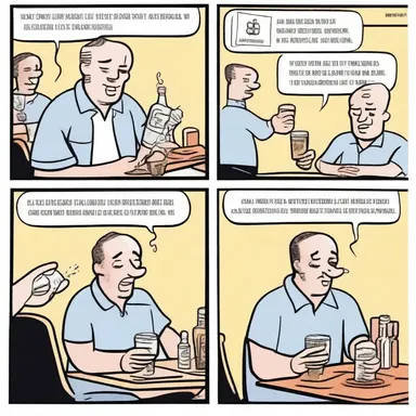 The comic strip illustrated the struggles and triumphs of a teetotaller who managed to resist peer pressure and stay true to their alcohol-free lifestyle.