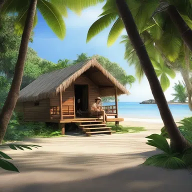 In the movie, the protagonist finds herself stranded in a nipa hut in the middle of a tropical island.
