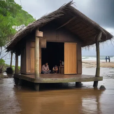 As the storm raged on, the characters sought refuge in a nipa shack that was rumored to be haunted.