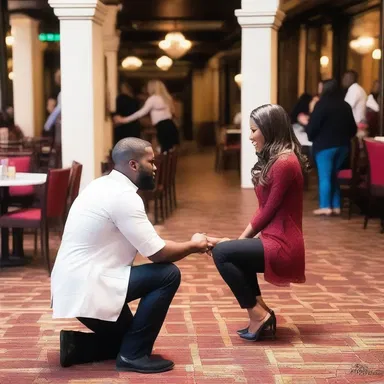 With effrontery, he dropped down to one knee and declared his love for her in front of the entire restaurant.