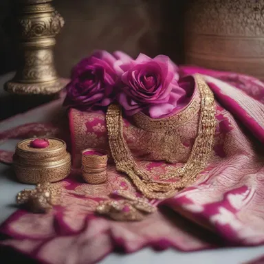 The painter captured the intricate details of the bride's trousseau in a stunning still life masterpiece.