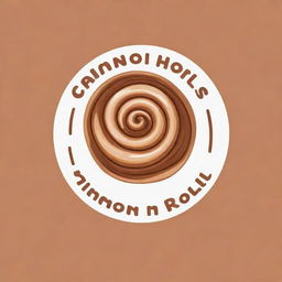 Design a logo featuring a stylized cinnamon roll in warm tones that captures the essence of the product. Incorporate elements such as a ribbon and suggestive aroma to highlight the freshness and delicious experience of the cinnamon rolls.