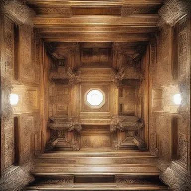 The unsung beauty of the elaborate ceiling design went unnoticed by most visitors.