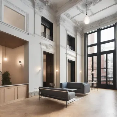 The old building was renovated to revive its original charm, incorporating modern design elements while preserving its historical architecture.