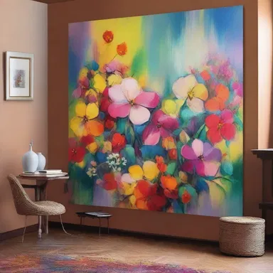 The artist used vibrant colors to revive the dull painting and bring it back to life.