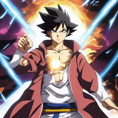 In the anime series, the main character is revived with magical powers after a fatal battle.