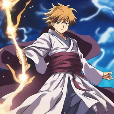 In the anime series, the main character is revived with magical powers after a fatal battle.