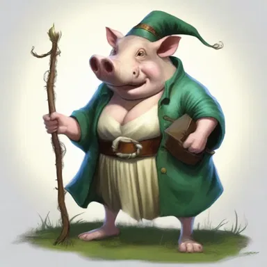 In the fantastical realm of wizards and magical creatures, a hog molly was rumored to possess the power to grant immortality to those who could catch it.