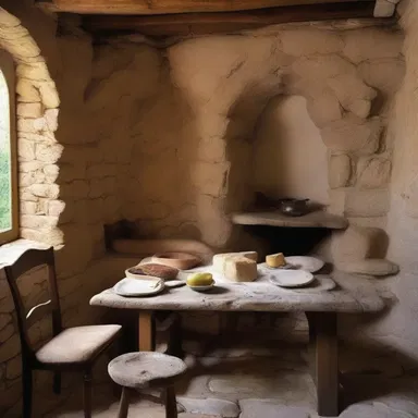 During the medieval times, people often used hot pads made of stone to protect their tables from hot dishes.