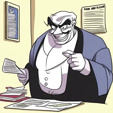 In the cartoon, the villain's plan was foiled by a miserable failure.