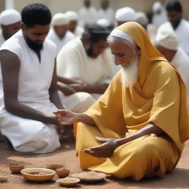 Through religious teachings, followers are encouraged to support and help those who are miserable and suffering.
