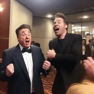 Although he attempted to dampen his excitement, the comedian couldn't resist sharing the hilarious joke he had just heard.
