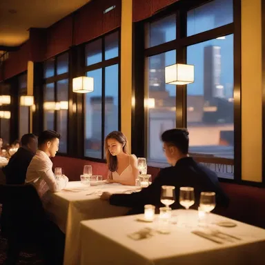 The soft candlelight and soothing music in the restaurant helped create an intimate ambiance, dampening any feelings of nervousness on their first date.