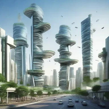 In the futuristic city, advanced technology was used to dampen the noise pollution, creating a peaceful and quiet environment.