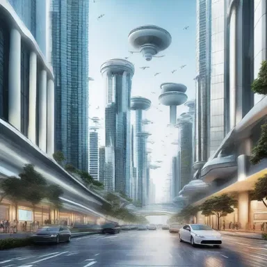 In the futuristic city, advanced technology was used to dampen the noise pollution, creating a peaceful and quiet environment.